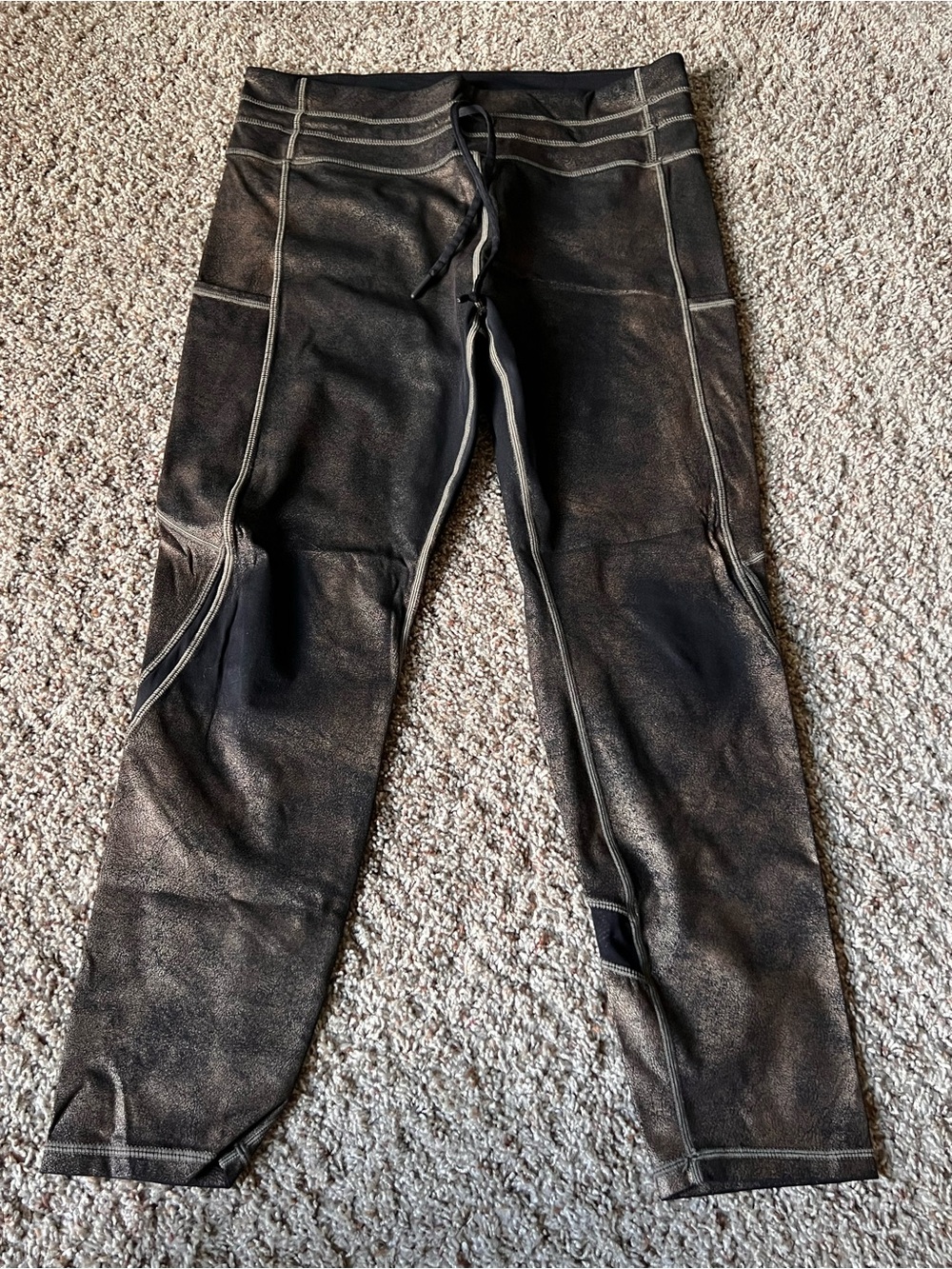 Zyia Black Seam-Panel Active Leggings
